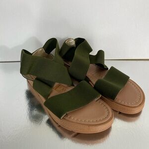 Everglades Olive Green Elastic Sandal